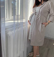 Комплект для майбутньої мами: халат + нічна сорочка з кліпсою для годування