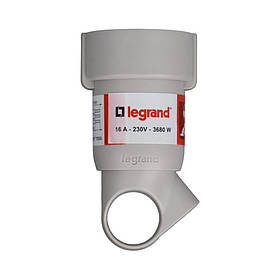 Розетка Legrand сіра 2К+З 16А 050193