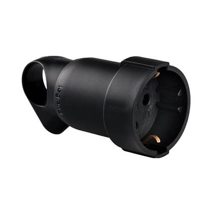 Legrand Розетка 2К+З чорна 050195, фото 2