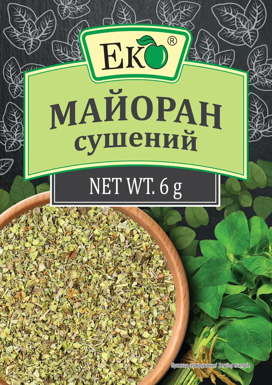 Спеції та прянощі ЕКО Майоран сушений 6г