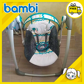 Дитячі гойдалки-шезлонг Bambi 6503 з музикою