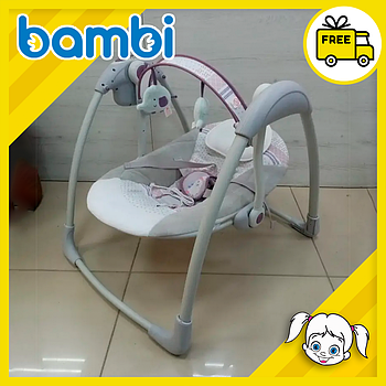 Дитячі гойдалки-шезлонг Bambi 6505 з музикою