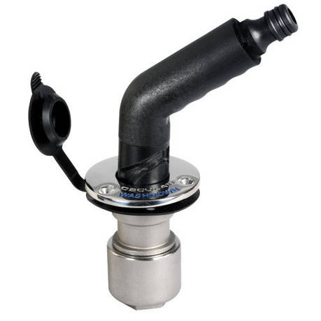 Фітинг байонет з кутовим штуцером, для миття палуби, неіржавка сталь/пластик, Osculati., фото 1