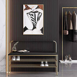 Банкетка. Модель RD-5376 100х32х64 см, Оранжевий+чорний