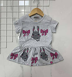 Дитяче плаття "Бантики" короткий рукав Розміри: 2,3,4,5 років (38069-1)