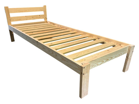 Ліжко Нікола 200×90 масив сосни ламелі без покриття, фото 1
