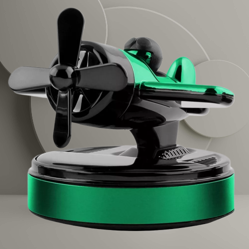 Автомобільний ароматизатор Airplane (Gardenia) на сонячній батареї, зелений, фото 1