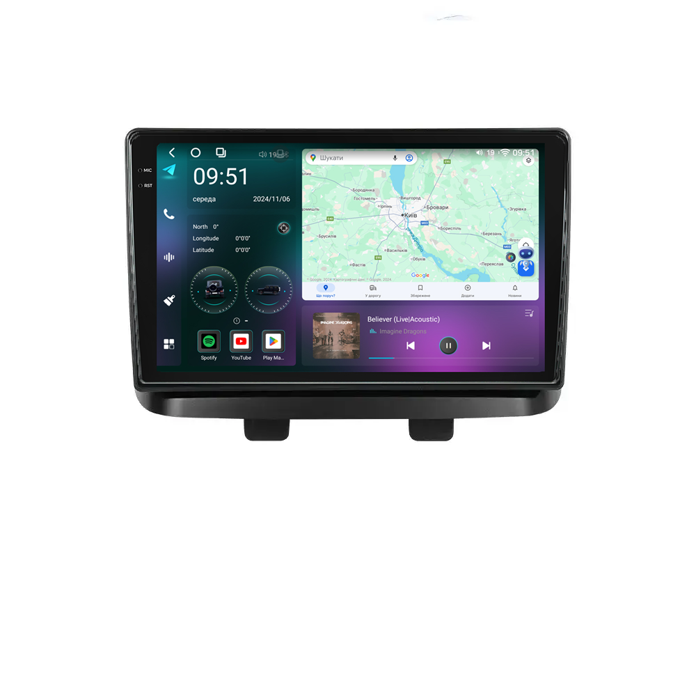 Штатна магнітола Mekede M7 Plus Fiat Doblo (2000-2010) CarPlay QleD