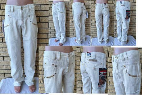 Штани, джинси чоловічі літні лляні, на високий зріст, пряма штанина BAYERN, Туреччина, фото 1