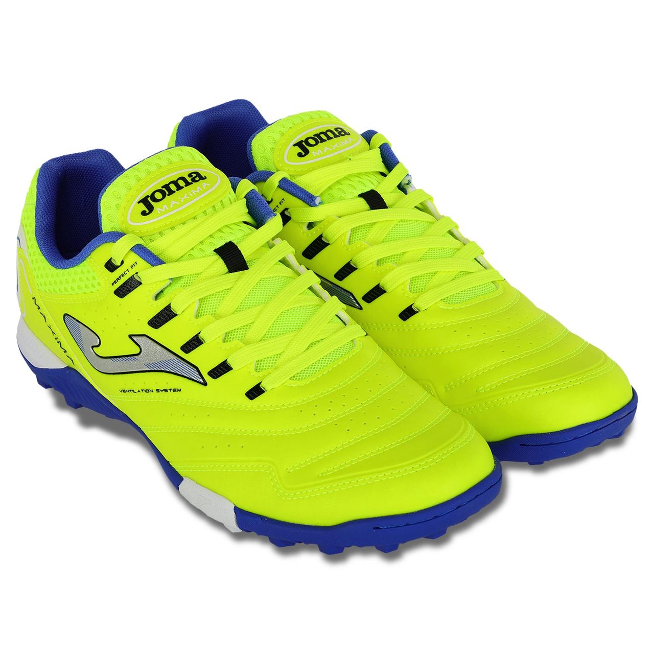 Кросівки футбольні бампи Joma MAXIMA MAXS2509TF р.42.5 сороконіжки футбольні жовті шиповки, фото 1
