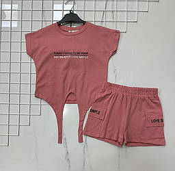 Футболка та шорти для дівчинки "Туреччина" Розміри: 6,7,8,9 років (38079-1)