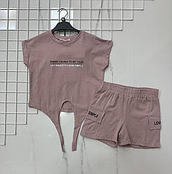 Модна футболка та шорти для дівчинки "Туреччина" Розміри: 6,7,8,9 років (38079-2)