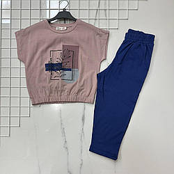 Капрі та футболка для дівчинки підлітка "Туреччина" Розміри: 9,10,11,12 років (38082-1)