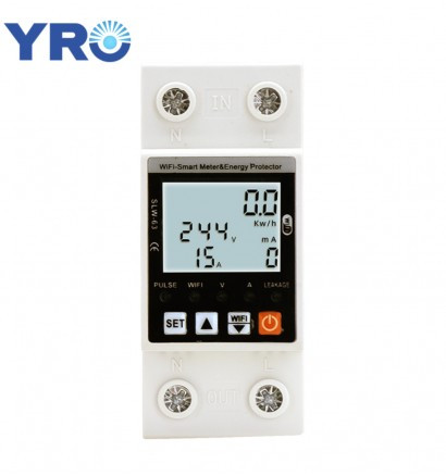 Реле напруги YRO Wi-Fi-Smart Meter & Energy Protector 63A (2P), фото 1