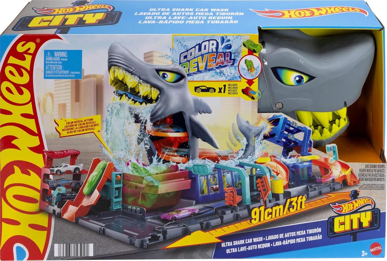 Хот Вілс Сіті Автомийка Суперакула Hot Wheels City Ultra Shark Car Wash