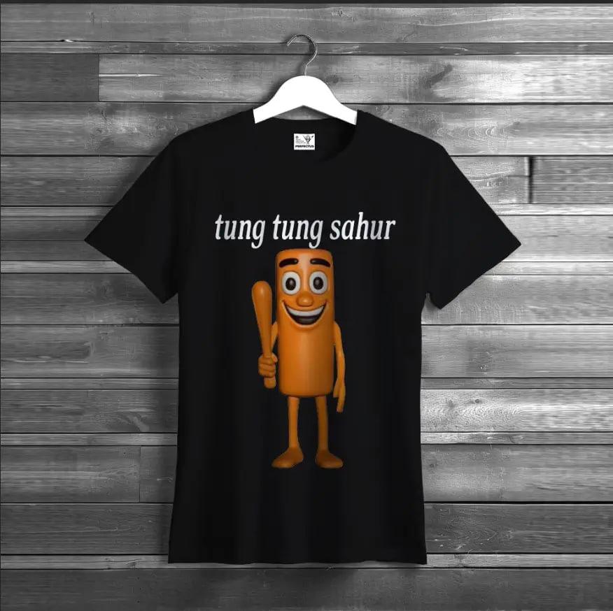 Трендова футболка оверсайз з принтом tung tung sahur