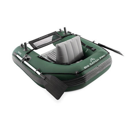 Одномісний надувний рибальський човен Intex 68381 Big Catch Pro (165х119х38 см) ручний насос 1.7 л, весла 2 шт., фото 1