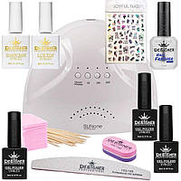 12в1 Стартовий набір для виконання манікюру з лампою SUNone з матеріалами для покриття та декору нігтів - AS-22