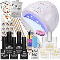 Набір для манікюру з лампою SUNone та матеріалами для покриття та декору- AS-23