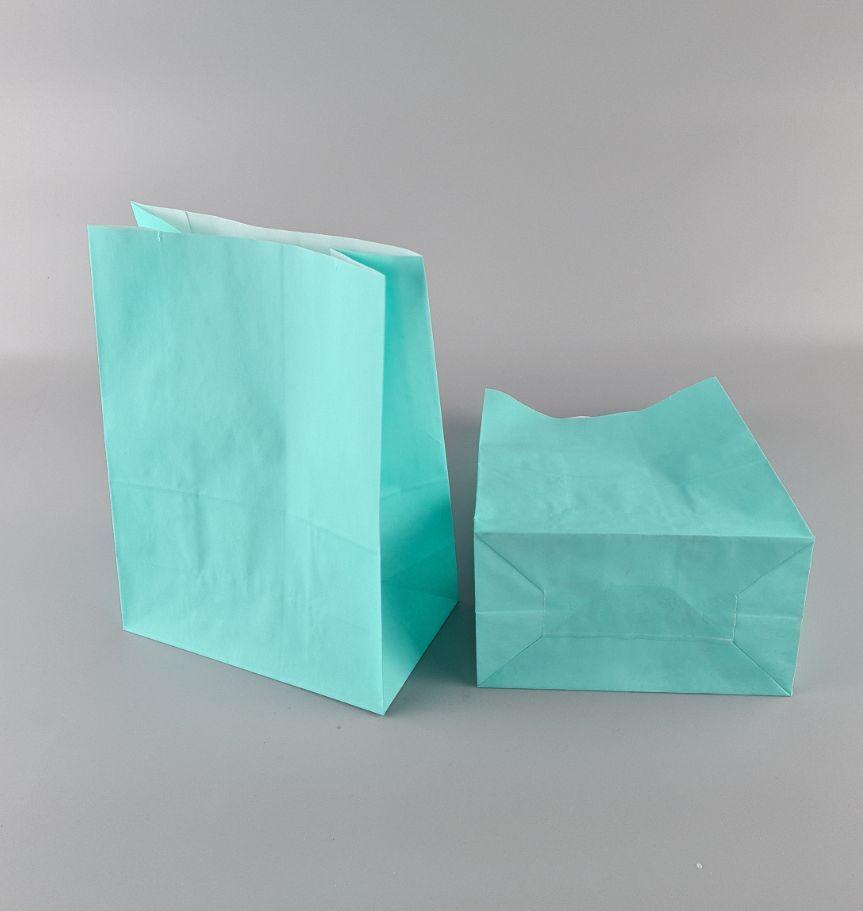 Пакет с дном бумажный 28*19*11,5 ЗЕЛЕНЫЙ (25 шт), фото 1