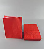 Пакет с дном бумажный 28*19*11,5 КРАСНЫЙ (25 шт), фото 2