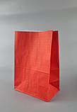 Пакет с дном бумажный 28*19*11,5 КРАСНЫЙ (25 шт), фото 3