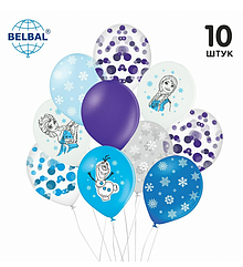 Набір кульок  Belbal 12" (30 см) "Крижане серце", без окладинки, (10 шт)