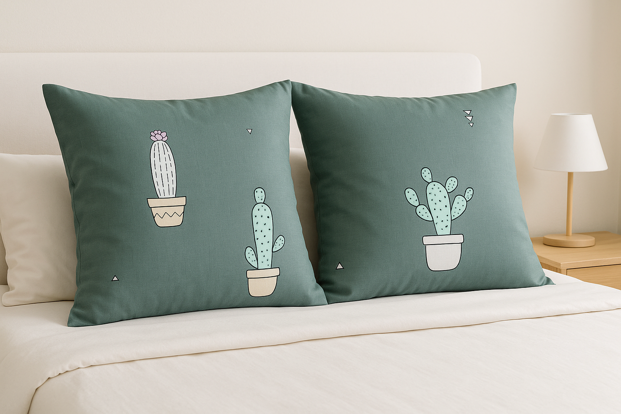 Наволочка (Бязь) "Home Cactus" | 70х70 від 2х шт., фото 1