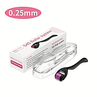 Мікроігольчастий дермаролер (мезоролер) на 540 титанових голок для обличчя, волосся, бороди чоловіків + чохол (0.25мм)