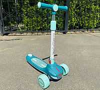 Самокат дитячий 3х колісний для дитини від 2 років з підсвічуванням коліс платформи та мелодіями Самокати для дітей