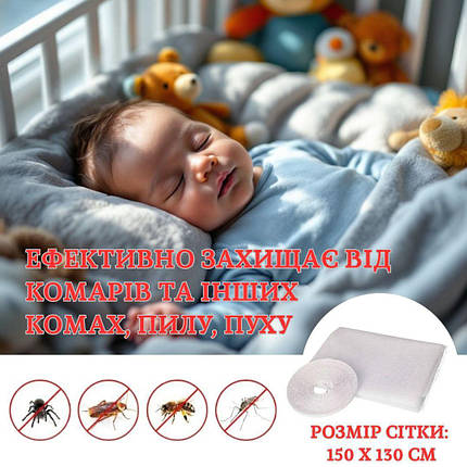 Сітка антимоскітна на вікно 1.3х1.5 м, фото 1