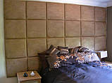 Стінові панелі, плитка в тканини, панелі тканини, панелі шкіри на замовлення Одесі, фото 4