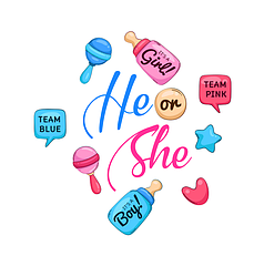 Напис та наліпки на вогнегасник - He or She?