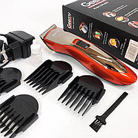 Машинка для стрижки волосся Pro Gemei GM-6027, бездротовий триммер для чоловіків з акумулятором і насадками.