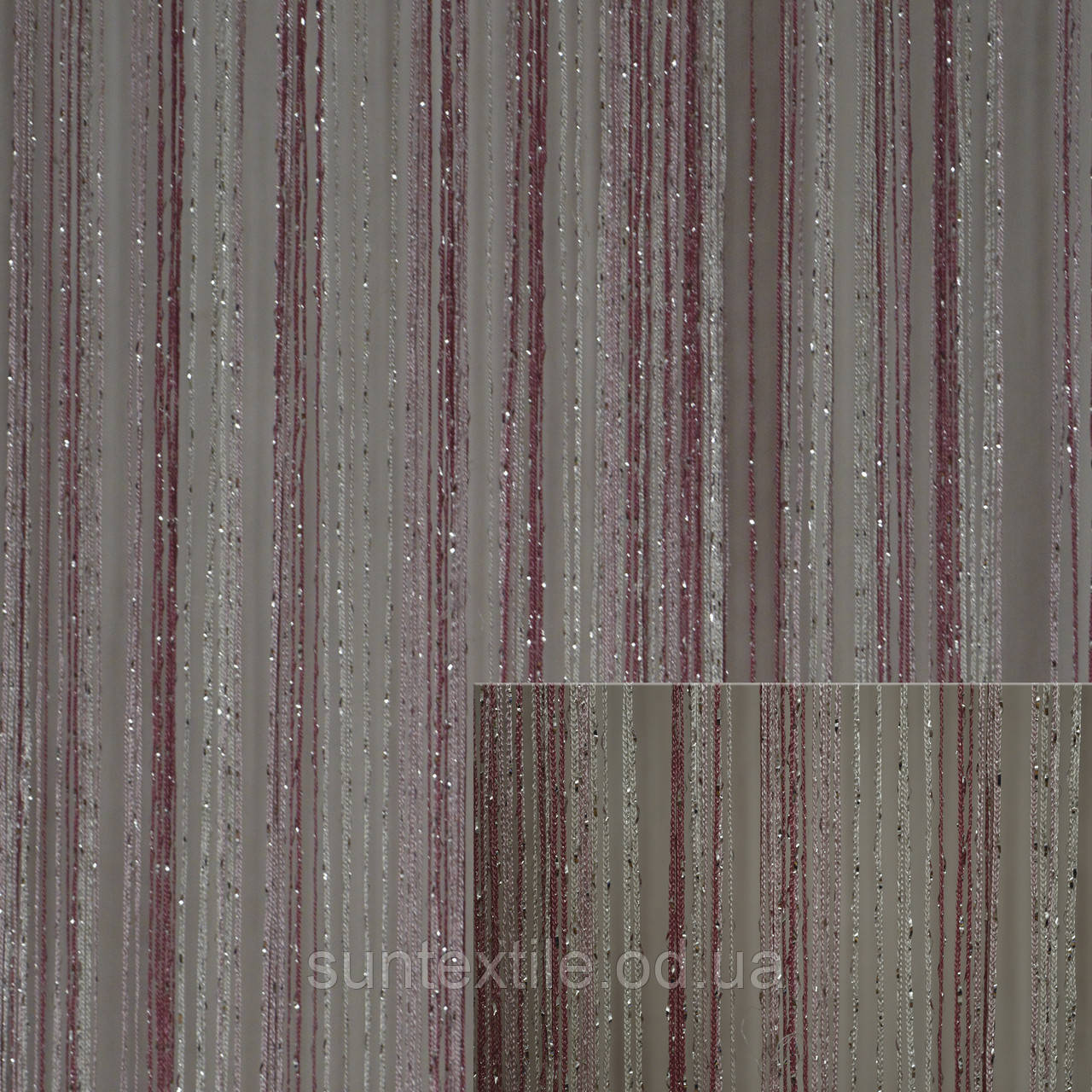 Нитки "Лапша" веселка з люрексом, фото 1