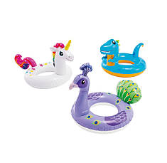 Дитяче надувне коло Intex 59221 (97х58 см) Павич, фото 4