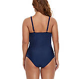 Купальник жіночий суцільний синій батал, фото 3