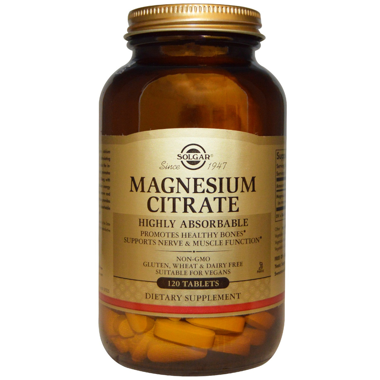 Цитрат магнію Solgar, 120 таблеток, Magnesium Citrate