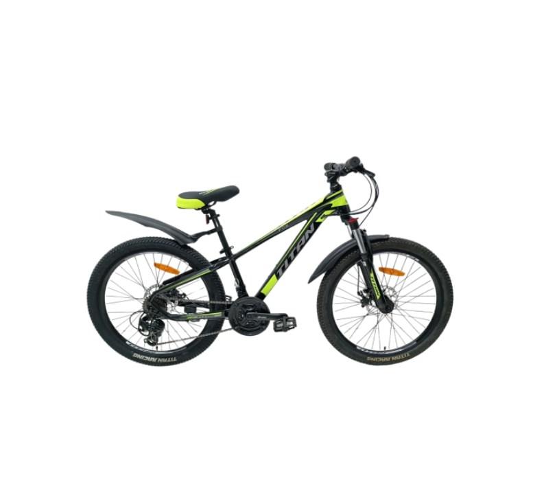Велосипед Titan 24 AL FOX 2024 Рама-12 black-neon yellow