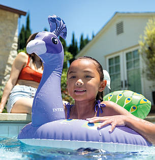 Дитяче надувне коло Intex 59221 (97х58 см) Павич, фото 2