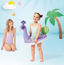 Дитяче надувне коло Intex 59221 (97х58 см) Павич, фото 3