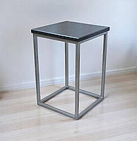 Табурет в стилі лофт Куб хром/венге