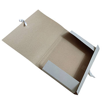 Папка архівна, з титульною сторінкою "Для Паперів Герб" 215х310 мм на зав'язках висота корінець 0,7-2,5 см (25шт)