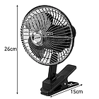 Ротаційний вентилятор з кліпсою XTROBB для автомобіля - автомобільний вентилятор, що обертається., фото 3