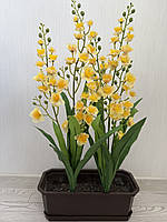 Штучна орхідея Онцидіум — 70 см ( жовта , танцююча лялька), фото 5