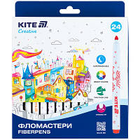 Популярний! Фломастери Kite Creative Superwashable 24 кольорів (K-1153) - Краща якість тільки на Nukleon.com.ua