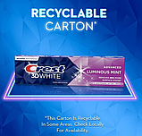 Відбілююча зубна паста Crest 3D White Advanced Luminous Mint 104г, фото 4