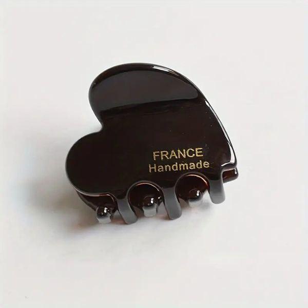 Заколка для волосся NYU.NYU France hair clip Heart Brown 3,5x3см, фото 1