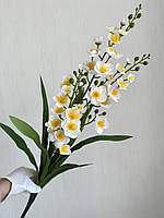 Штучна орхідея Онцидіум — 70 см ( біла, танцююча лялька), фото 7