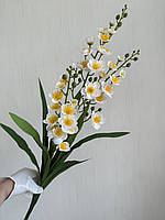 Штучна орхідея Онцидіум — 70 см ( біла, танцююча лялька), фото 9